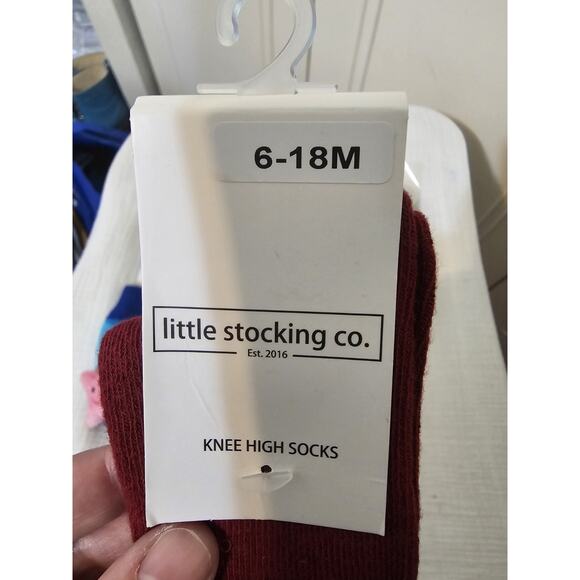 baby girl lot of 5 boutique socks tights and knee highs misc sizes - Picture 3 of 9